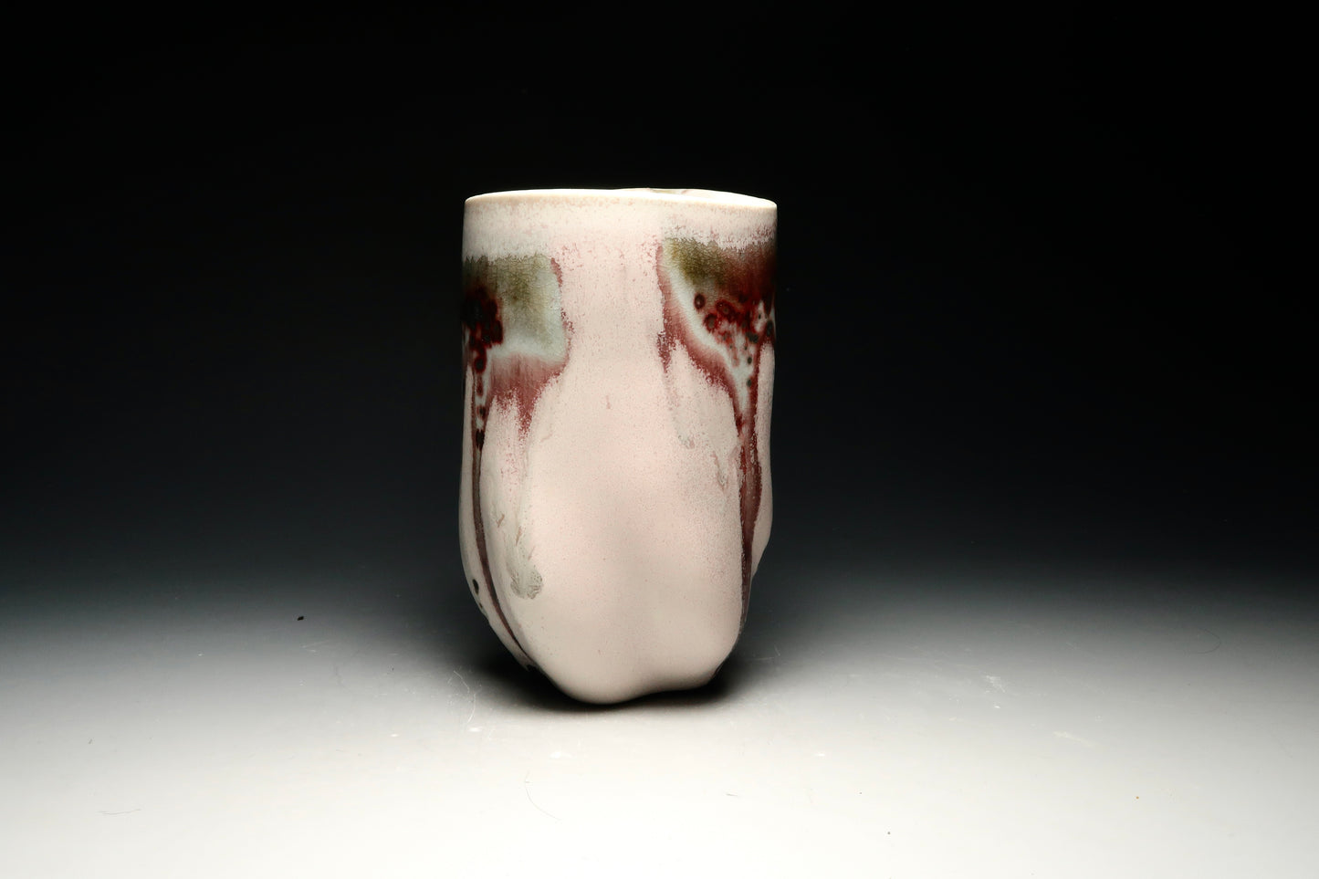 10oz Dreamy Drippy Porcelain Mug - Thrown, Altered and Gas Fired