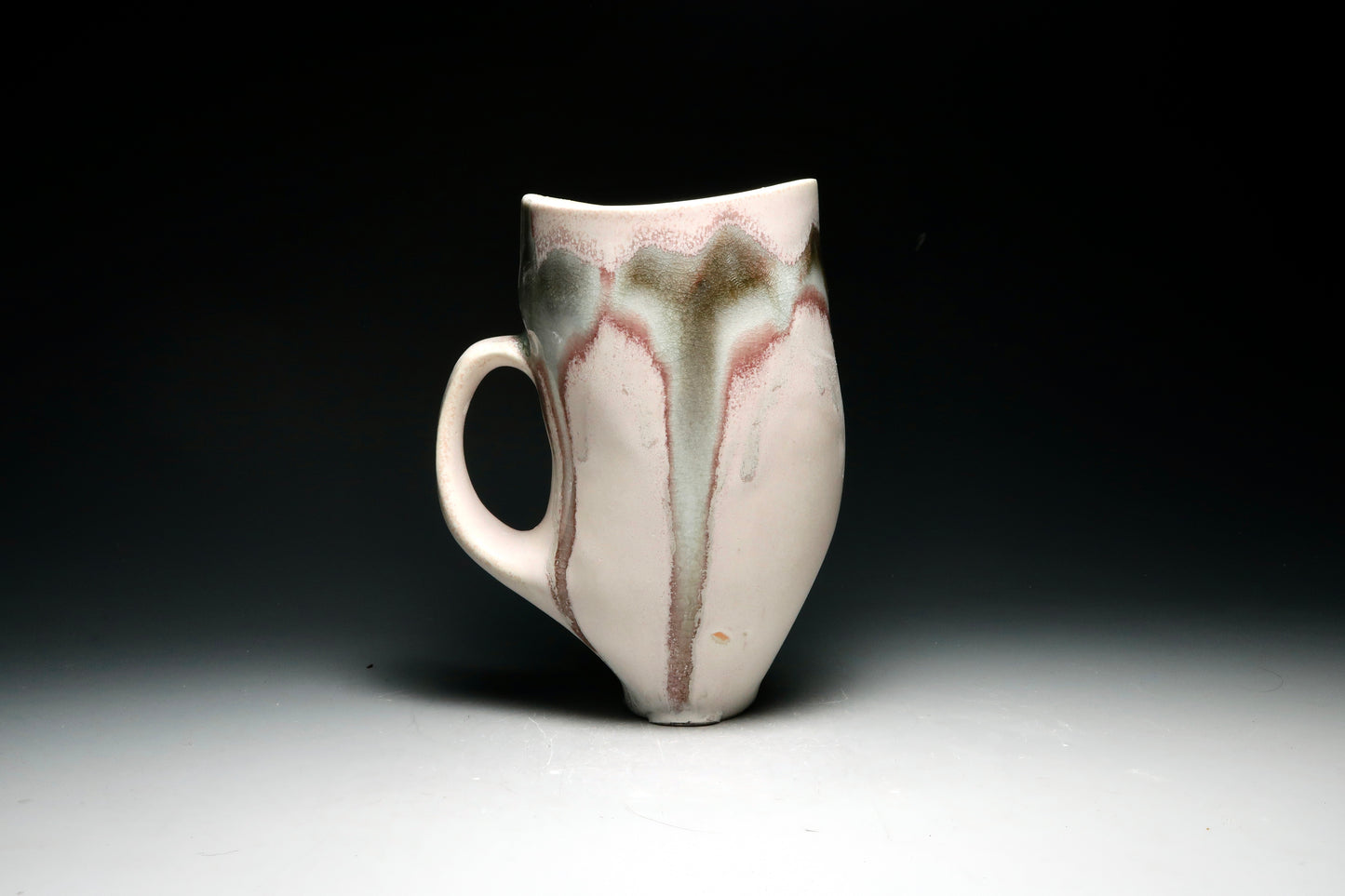 12oz Tall Blush Porcelain Mug - Thrown, Altered and Gas Fired