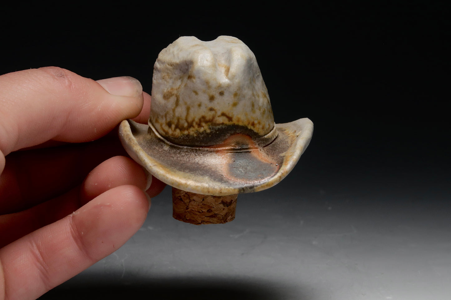 Wood Fired Cowboy Hat Wine Stopper (Cork Included - Please Specify if you'd like it attached or if you want to use your own cork)