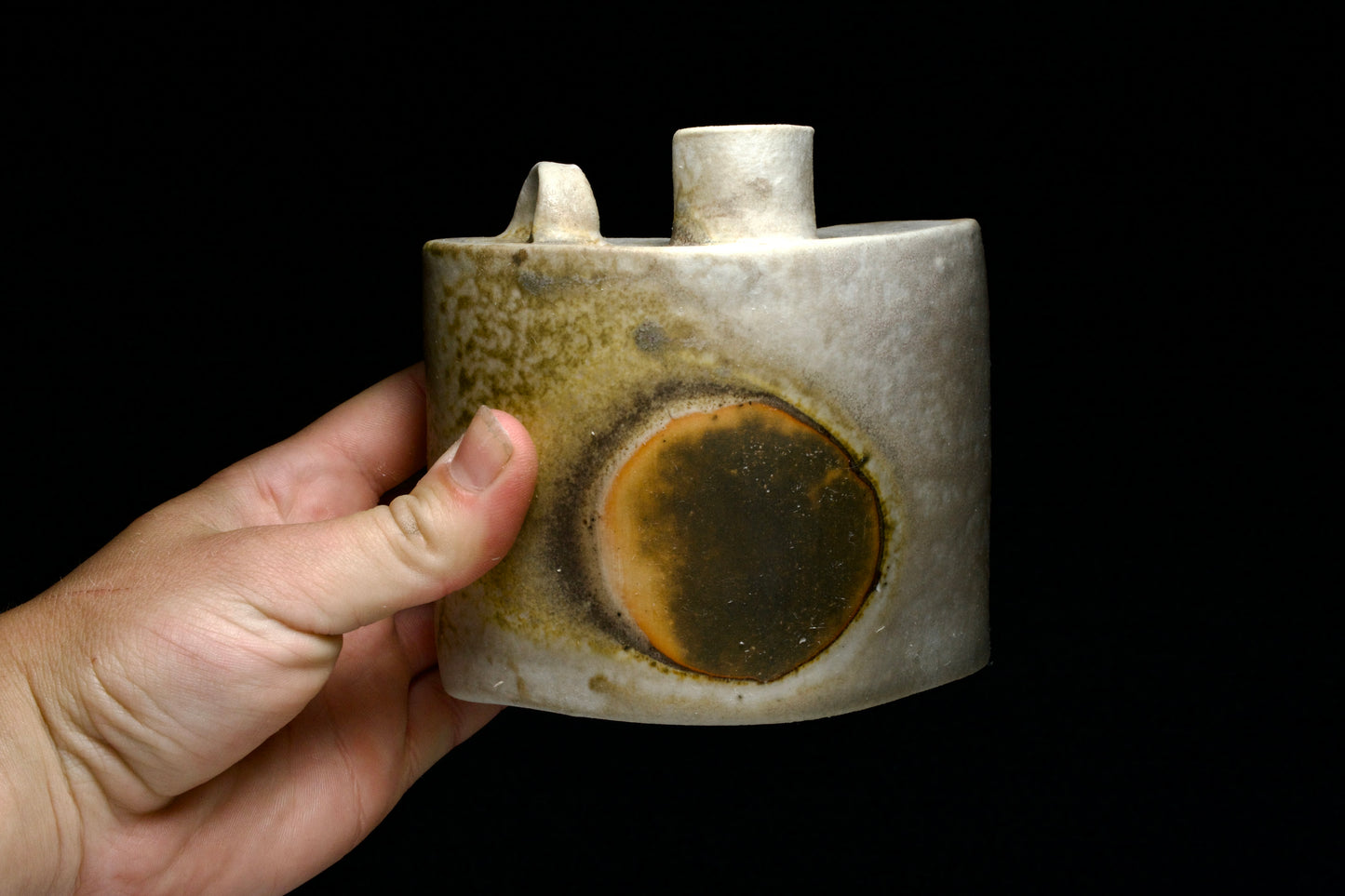 Wood Fired Flask with Matching Funnel - 12 oz Capacity