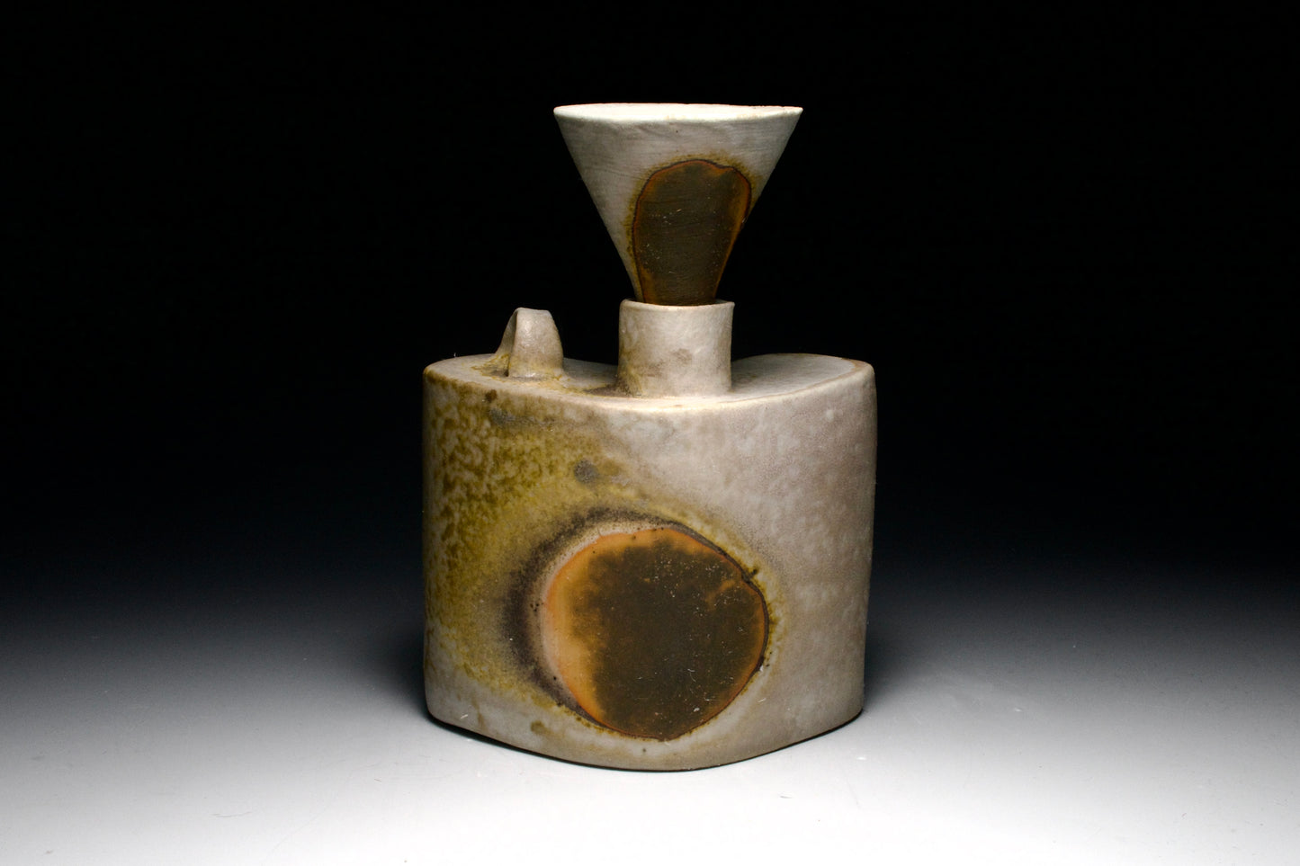 Wood Fired Flask with Matching Funnel - 12 oz Capacity