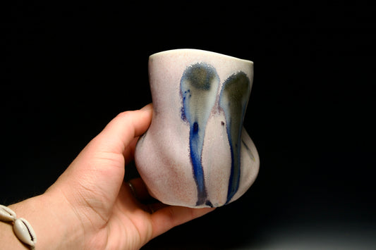 17. 12oz New Altered Porcelain Tumbler - Thrown, Altered and Gas Fired