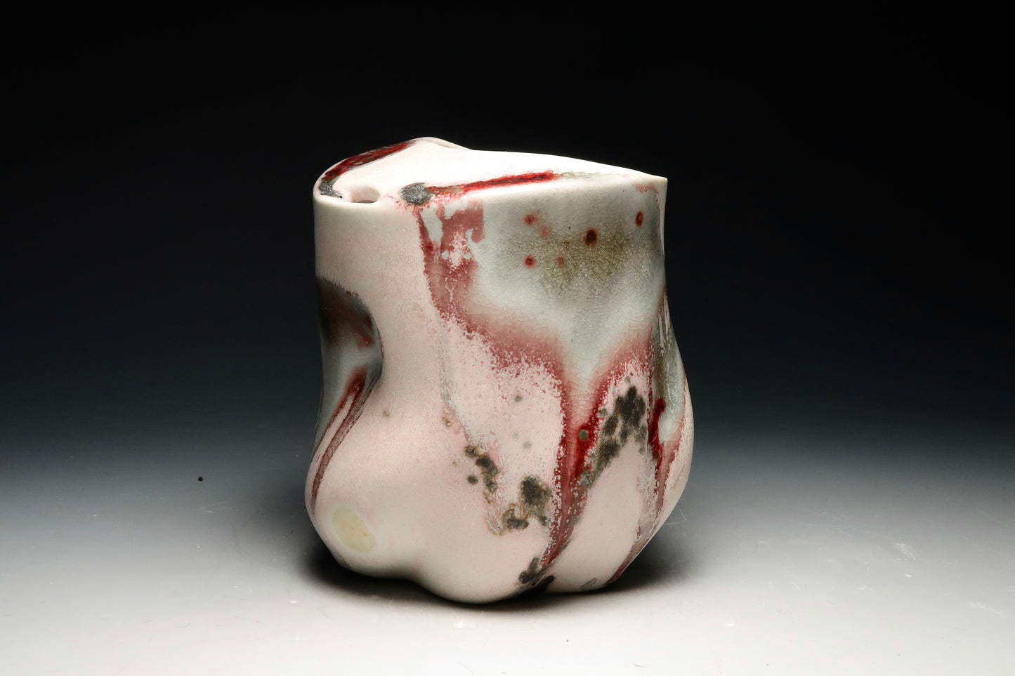 10oz TRAVEL MUG! Altered and Gas Fired Porcelain Mug with Mouthpiece