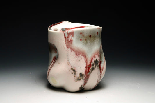 10oz TRAVEL MUG! Altered and Gas Fired Porcelain Mug with Mouthpiece