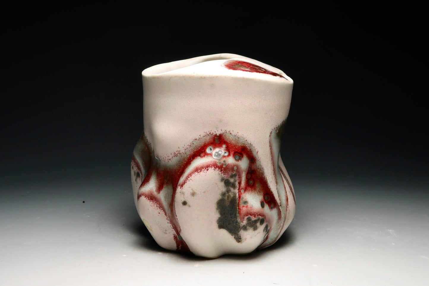 10oz TRAVEL MUG! Altered and Gas Fired Porcelain Mug with Mouthpiece