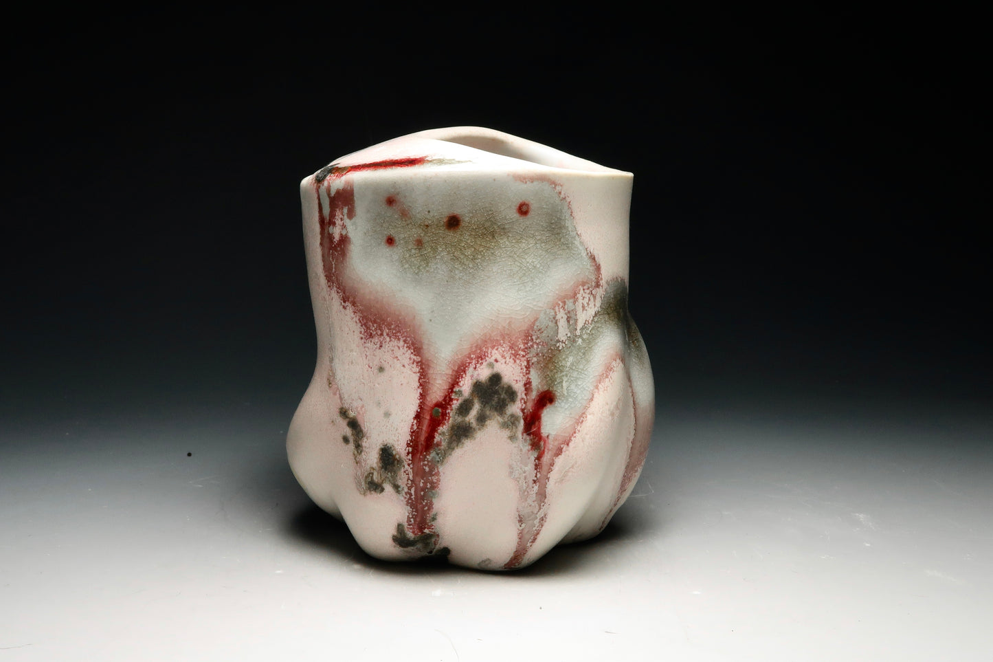 10oz TRAVEL MUG! Altered and Gas Fired Porcelain Mug with Mouthpiece