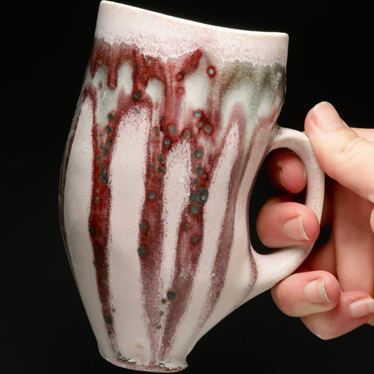 12oz Tall Blush Porcelain Mug - Thrown, Altered and Gas Fired