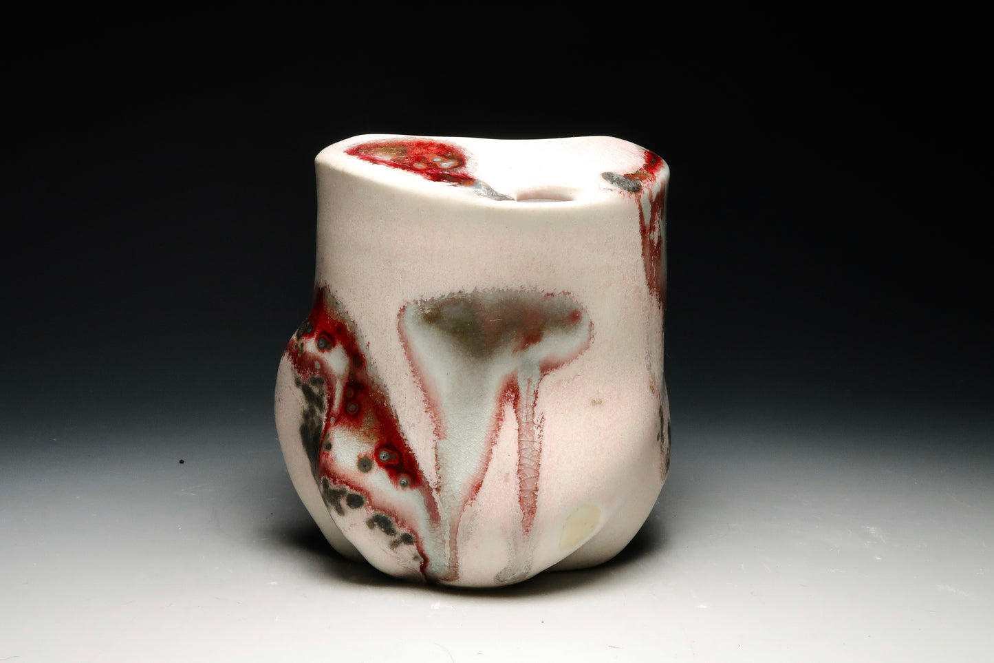 10oz TRAVEL MUG! Altered and Gas Fired Porcelain Mug with Mouthpiece