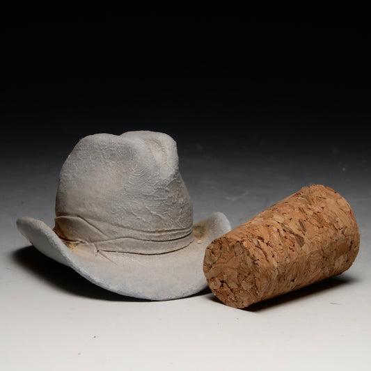Wood Fired Cowboy Hat Wine Stopper (Cork Included - Please Specify if you'd like it attached or if you want to use your own cork)