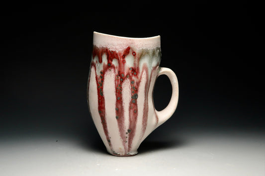 12oz Tall Blush Porcelain Mug - Thrown, Altered and Gas Fired