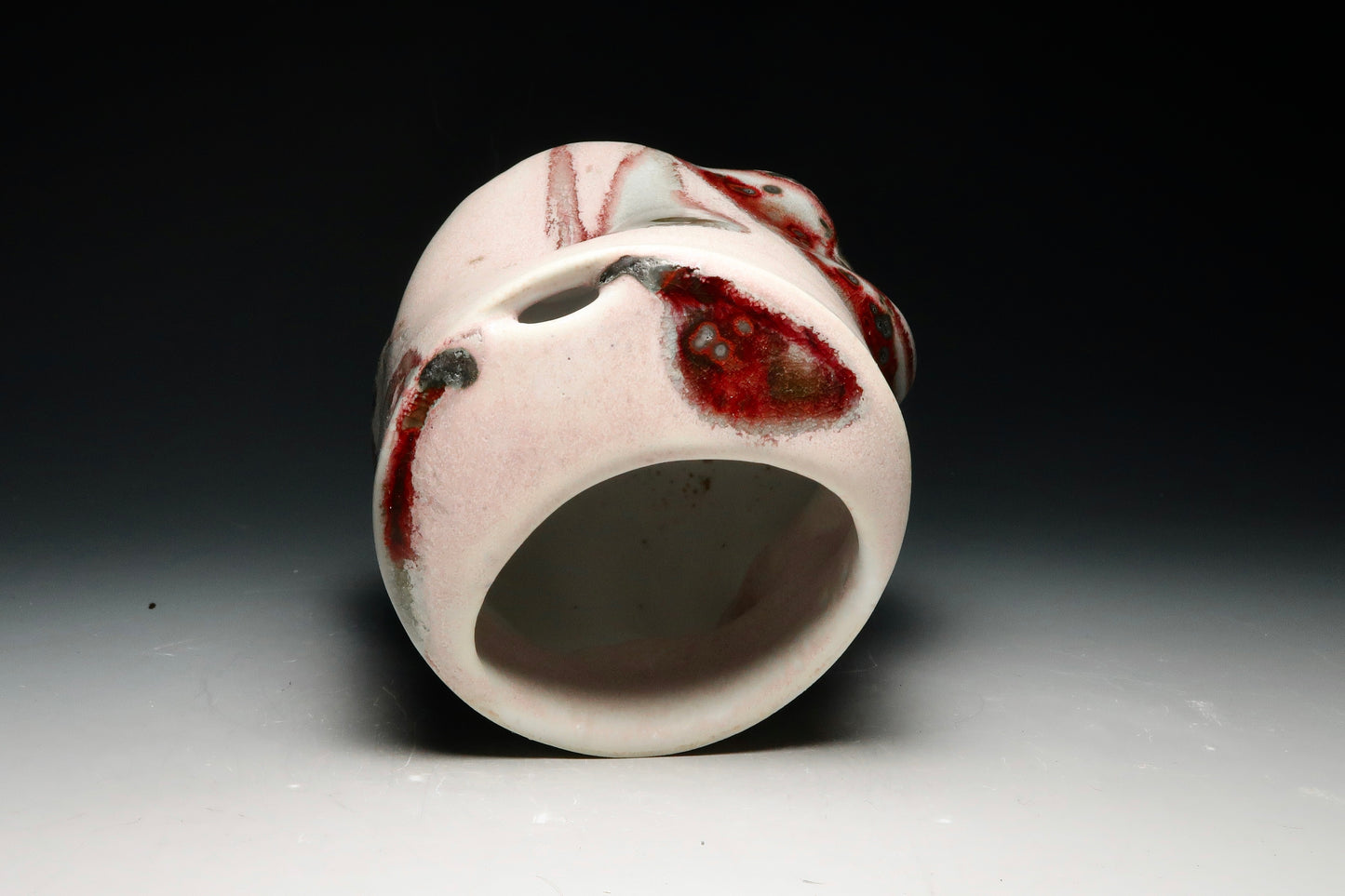 10oz TRAVEL MUG! Altered and Gas Fired Porcelain Mug with Mouthpiece