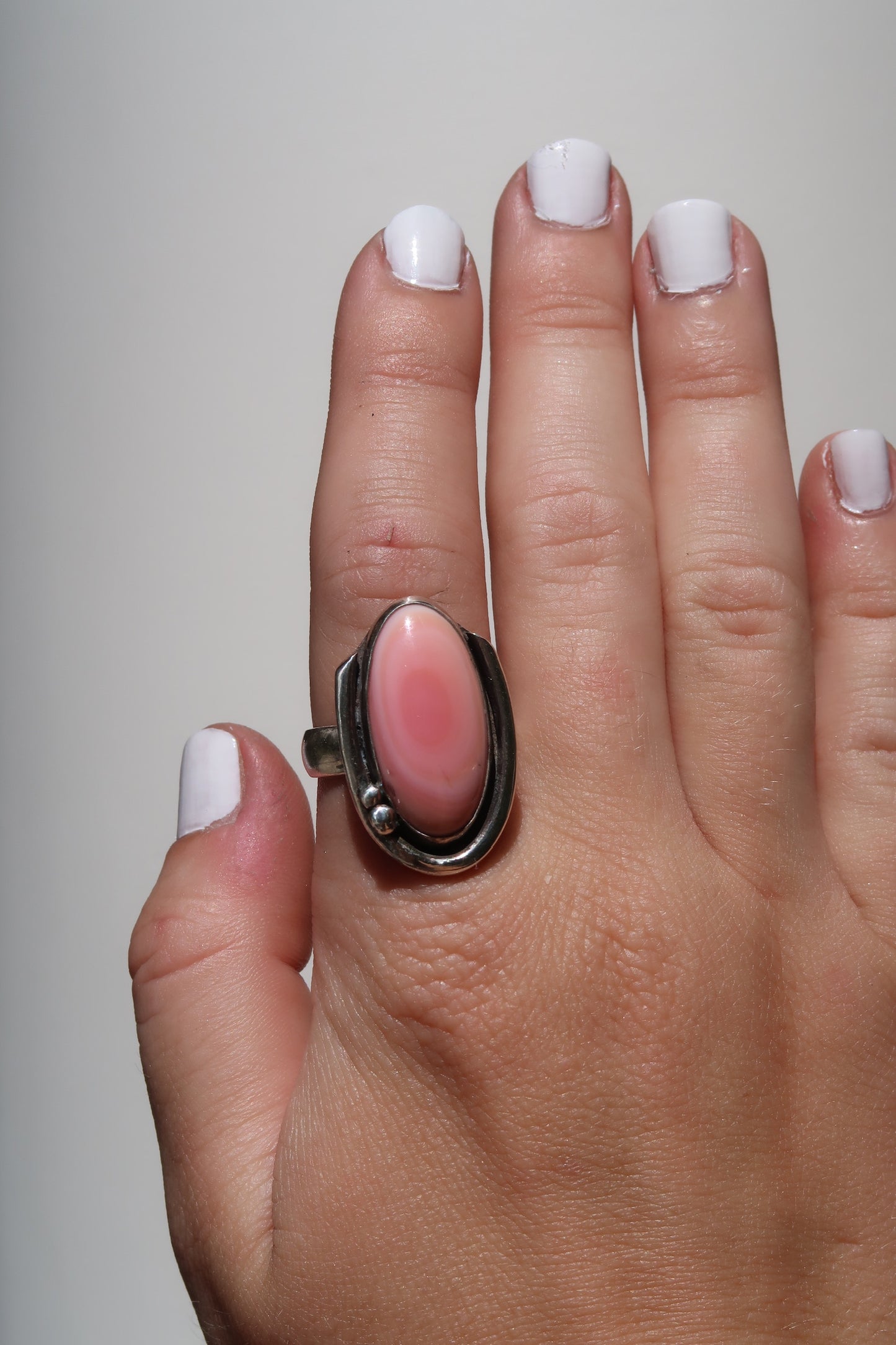 Queen Pink Conch Ring Size 8.25