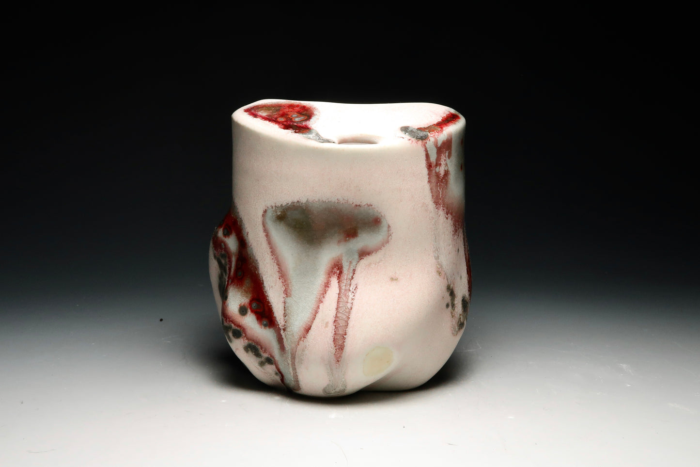 10oz TRAVEL MUG! Altered and Gas Fired Porcelain Mug with Mouthpiece